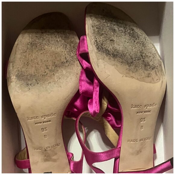 Kate Spade • Lalita Ruffle Bow Heels • Women’s 9.5 • Fuchsia • With Box - Picture 6 of 8